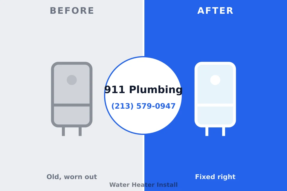 Before and after: plumbing company Pleak, TX